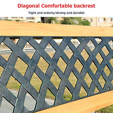 Panchine per Terrazze Giardino Esterno, Panche Lounge Resistenti alle Intemperie con Struttura in Ghisa e Massello Anticorrosivo, Panchina Cortile con Braccioli Schienale, Panche Decorative Portico