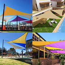JNCH Vela Ombreggiante Triangolare 4x4x4m Tenda a Vela Parasole da Esterno Protezione Solare Anti Raggi UV Vela Omreggiante Impermeabile Respirante per Giardino Esterno con Kit di Installazione Giallo
