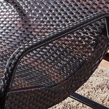 GAXQFEI Mobili da giardino in rattan, patio rattan mobili divano tessitura sedia a dondolo, poltrona rattan divano da giardino set per cortile, piscina o cortile,E.
