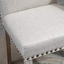 homcom Set 2 Sedie Imbottite Classiche da Salotto e Soggiorno, Rivestimento in Poliestere e Gambe in Legno, Grigio Chiaro, 51x64x99.5cm