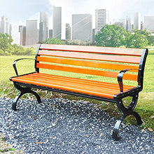 QHW Panca da Giardino per Esterni, mobili in Legno massello Verniciato a 3 posti, Decorazione Semplice e Moderna per terrazza/Parco, 120x40x74cm, 150x40x74cm