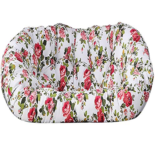 Yxxc Cuscino per Sedia Papasan a Due posti Spessa, Waterpoof Comfort Hanging Egg Amaca Cuscini per Sedia Cuscino del Sedile Rimovibile per Patio Esterno Interno Rosa Rossa 150x110 cm