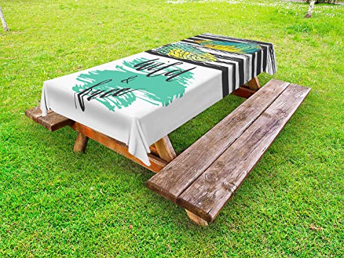 ABAKUHAUS Arte Astratta Tovaglia da Esterno, Wild And Free Art, Tovaglia da Picnic Lavabile Decorativa, 145 cm x 210 cm, Charcoal Grigio Multicolore