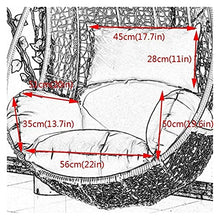 HUHAA Mobili da Giardino Cuscino per Sedia a Dondolo Cuscino per Sedia a Dondolo in Vimini Rattan Cuscino per Sedia a Dondolo Antiscivolo Cuscino per Sedia a Dondolo Balcone al Coperto