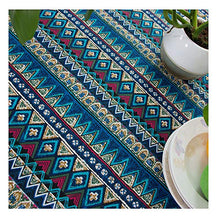 CFWL Tovaglia in Cotone E Lino Bohémien Tovaglia Artistica Tovaglia in Stile Etnico Tovaglia da Scrivania Tovaglia Universale Scacchi Tovaglia Scacchi Bianco Nero Tovaglia Tonda Verde 140 * 220