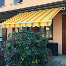 VERDELOOK Tenda da Sole Itaca avvolgibile ad inclinazione fissa, larghezza 2,5 m e sporgenza 2 m, beige e ocra
