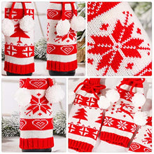 Amosfun - Copribottiglie di Vino per Natale, per Bottiglie di Vino, Vacanze, Vino, Maglione, Decorazione da tavola (Fiocco di Neve)