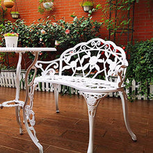 Panchina del parco Sedia per divano da esterno, Chaise longue da cortile Panca in metallo Con schienale e braccioli, Mobili da giardino Posto per 2 persone Comode sedie da giardino