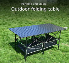 CASTOR Tavolo da Picnic all'aperto Tavolo da Campeggio Pieghevole con Piano Tavolo in Alluminio, Facile da Montare, tavoli Portatili Leggeri per Cucinare Esterni BBQ RV Picnic BBQ Party Table