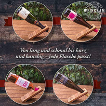 Winkram, portabottiglie singolo magico, fatto a mano, in una botte di vino rosso, idea regalo per gli amanti del vino, prodotto in Germania, 1 pezzo