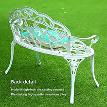 Panchine da giardino Panchina per il tempo libero all'aperto, Panchina da terrazza in ghisa resistente alle intemperie, Panchina da cortile con schienale e braccioli Panchine da giardino decorative