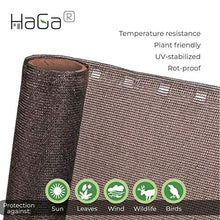 HaGa®, pannello di recinzione per recinzioni e terrazze, 1 m di larghezza con effetto ombreggiante 85%, efficace protezione per la privacy per recinzioni e terrazze in marrone