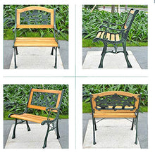 Sedia A Sdraio Da Giardino In Legno Massello Per Esterni, Panca In Ghisa Da Cortile Singolo Con Schienale E Braccioli, Panca Decorativa In Metallo Per Cortile Con Struttura In Acciaio