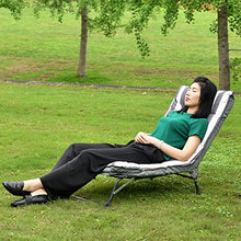 LINGZE Lettino Prendisole, Patio da Giardino Portatile con Sedia Relax reclinabile con Imbottitura Spessa