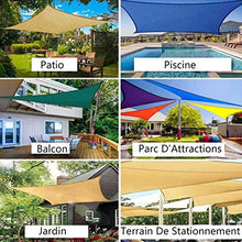 Tenda A Vela Impermeabile ， Tenda A Vela Rettangolare ， Tenda da Sole A Vela con Blocco UV 98% per Giardino Patio Esterno(Size:3X4m,Color:Grigio)