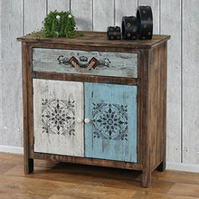 Mendler Serie Vintage Como cassettiera Legno Stile Spagnolo Modello Funchal 40x80x84cm