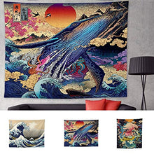Fgyhty Sea Wave Tapestry Beach Wall Hanging Stile del Giappone Arts Ocean Coperta Poliestere Home Decor