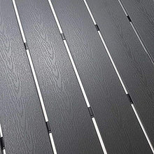 Tavolo da Giardino Tavolo da Pranzo in Alluminio Polywood 70 x 125 cm Grigio Fantastic