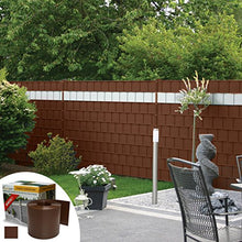 Thermoplast® - Strisce di protezione per recinzioni, 19 cm x 26 m = 4,94 m2, marrone (RAL 8011), 5 anni di garanzia