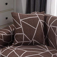 Copridivano Elasticizzato Stampa Copripoltrona Fodere Copridivani Elastico 3 Posti Sofa Mobili Protettore Copertura Divano Antiscivolo Motivo geometrico marrone Copridivano Elasticizzato
