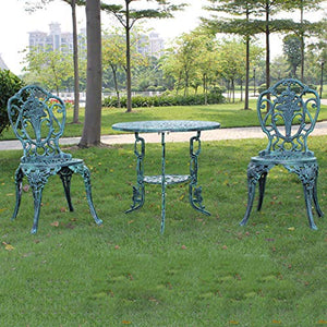 Tavolo e sedia da esterno in alluminio pressofuso set tavolo e sedia da balcone, combinazione di tavolo e sedia per il tempo libero set di mobili da giardino balcone tavolo da pranzo e sedia, mobili
