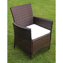 Festnight Set Tavolo Rettangoalre e 6/8 Sedie Poltrone da Giardino Esterno in Poly Rattan Marrone/Nero,Set Mobili da Giardino in Rattan,Set Tavolo e Sedie da Pranzo da Giardino Esterno in Rattan