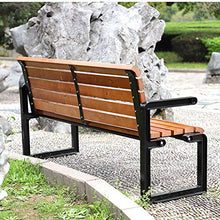 Outdoor Furniture Panchina da Giardino panchina da Giardino, panchine Decorative per scuole comunitarie in Cortile con braccioli e schienali, panchine in Legno massello Resistenti alle intemperie