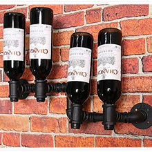 LXLH Support avec jauge de Pression d'Eau Restaurant rétro Industriel Vent Pipe Bar Vin Rack Verre Murale Décoration Murale Rack À Vin Affichage