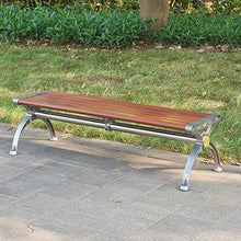 UWY Panchine da Giardino in Alluminio, Panchine da Giardino Resistenti alle intemperie per Esterni, Sedili con doghe in Legno di plastica Rinforzata e Ispessita nel Cortile del Balcone Panca per