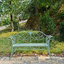 GaoF Panchina Doppia per Esterni in Ferro battuto, Sedia per Il Tempo Libero con Decorazione Portico da Giardino, panchina in ghisa con Schienale e braccioli, Adatta per terrazzo, Balcone, Prato