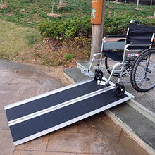 Wiltec Rampa per sedie a rotelle Rampa di carico Antiscivolo Pieghevole in 4 sez Alluminio 213cm 270kg