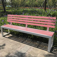 Panchina Parco Panche Lounge per Terrazza All'aperto, Panca da Giardino Resistente alle Intemperie con Struttura in Ghisa e Legno Massello Anticorrosivo, 2-3posti Panca con Schienale e Braccioli