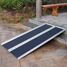 Wiltec Rampa per sedie a rotelle Rampa di carico Antiscivolo Pieghevole in 4 sez Alluminio 213cm 270kg