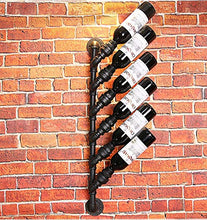 MoDi Wine Rack Retro Style Industriale Tubo di Acqua a Parete Vino Rack (H84CM)