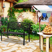 Panchina da giardino in metallo per esterni parco portico sedia 50 "ferro esterno cortile decorazione parco tempo libero panca