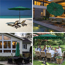 ABCCANOPY - Ombrellone da giardino, inclinabile, con 32 luci LED a energia solare, per giardino, soffitto, piscina, spiaggia