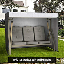 Powstro Copertura per Amaca a 3 posti, Copertura Pieghevole per Sedia a Dondolo da Giardino Impermeabile con Cerniera, Protezione per mobili da Esterno, Dimensioni Articolo: 220 * 170 * 125 cm