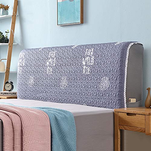 Renbin Copertura Testiera Letto,Fodera di Protezione per Testiera Elastica, Protezione Elastica in Tinta Unita di Design all-Inclusive,#8-150cm