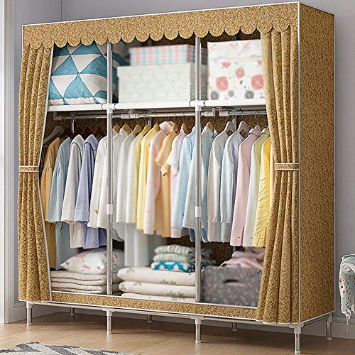 wardrobe Armadio Combinato, Armadio Pensile Pieghevole per Uso Domestico, Armadio di Stoccaggio di Grande capacità Tipo Stanza Economica, 130 × 45 × 170 Cm