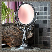 MMWYC Specchio for Il Trucco da Viaggio Compatto Specchio da Tavolo retrò Europeo Flip Specchio bifacciale Princess Specchio Girevole 360 ° Ingrandimento