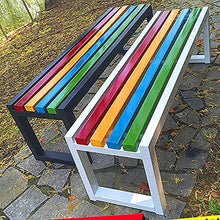 Panchine da giardino per parchi Panchine da esterno per il tempo libero, panchine da terrazza resistenti alle intemperie con struttura in ghisa e legno massello anticorrosivo, panchine da giardino