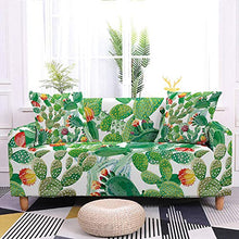Copridivano Elasticizzato,Fodera Per Divano Super Elasticizzata Fodera Per Divano In Microfibra Lavabile Bianca Con Stampa Cactus Verde Per Poltrona Divanetto Per Mobili Da Soggiorno, Xl: 180,240 Cm