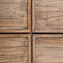Lolahome - Cassettiera Naturale Rustica in Legno di Mindi con 4 cassetti, 90 x 38 x 62 cm
