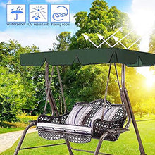 XBXB Baldacchino per Dondolo da Giardino Estate Copertura di Ricambio Water Sun Proof, Tessuto Oxford 200GSM con Rivestimento in PVC, per Altalena da Giardino 2/3 Posti (Color : 190x135)