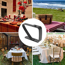 Suading - Confezione da 8 clip per tovaglia in acciaio, per picnic, regolabile, antiscivolo e fisso, colore: Nero