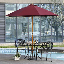 Outsunny Ombrellone da Giardino Φ257x253cm ed Esterni con Tettuccio Antivento in Poliestere Rosso e Palo in Legno