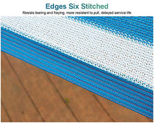 WXQIANG La Copertura di segretezza Schermo del recinto Parabrezza, Tessuto di Maglia Ombra Esterna con gromment, 85% Protezione UV, White Stripes Blu Protezione Solare, Isolamento Termico