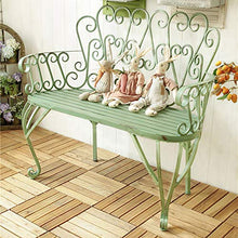 Panca da giardino antica da 40 pollici Panchina in metallo a 2 posti, Sedia doppia da balcone con braccioli e schienale, sedia struttura in ferro battuto Portico anteriore prato mobili decorativi
