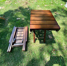 LHY HOME 2 Pacchi Piccola Sedia Pieghevole Portatile Sgabello Legno Giardino Campeggio Picnic Sgabello da Pesca per Interni Esterni(29.5X29.5X32cm)