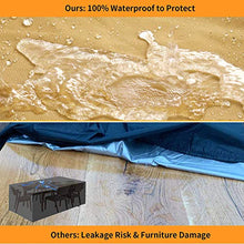 WYYL Copertura Tavolo Esterno, Copertura per Mobili da Giardino, Resistente allo Strappo, Tessuto 420D Oxford Quadrato Protezione Cover, Rettangolare, Impermeabile, Antivento, Anti-UV
